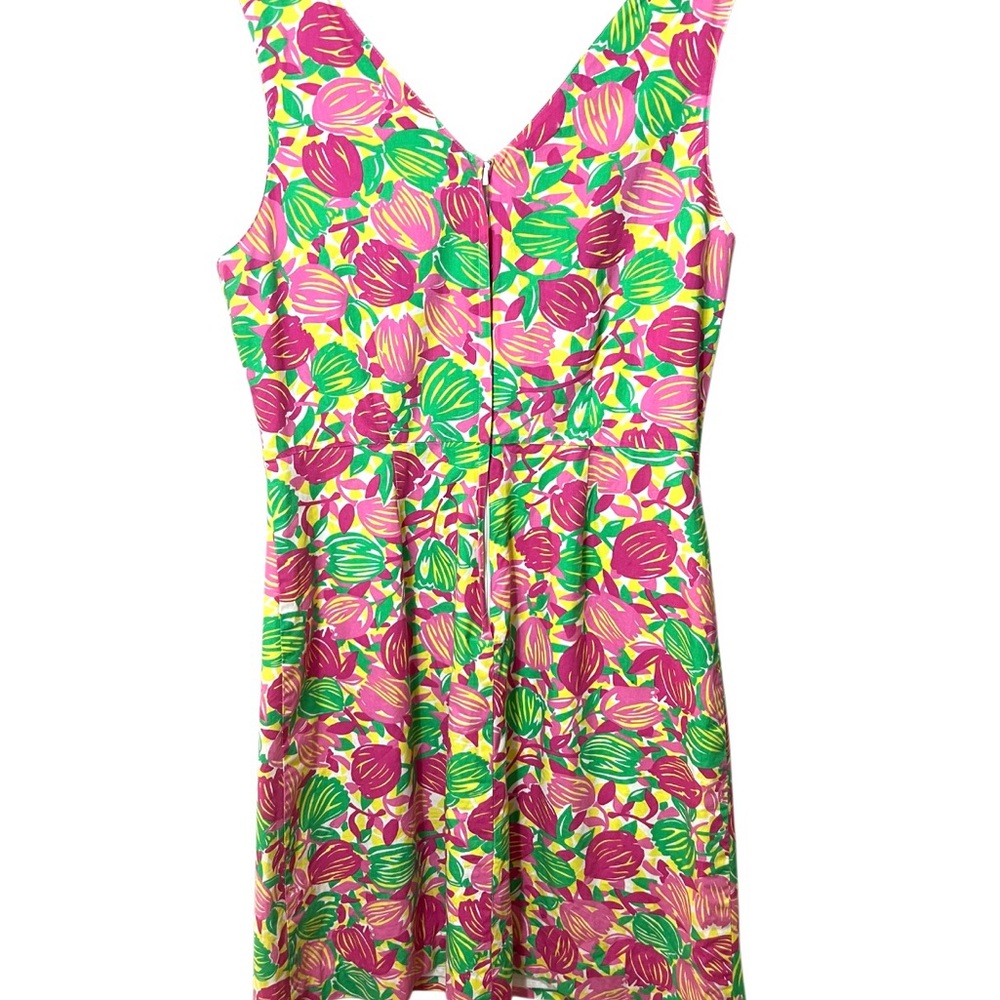 Lilly Pulitzer Vintage Mini Dress Tulip Print Sleeveless Cotton SZ 12 EUC - Picture 8 of 11